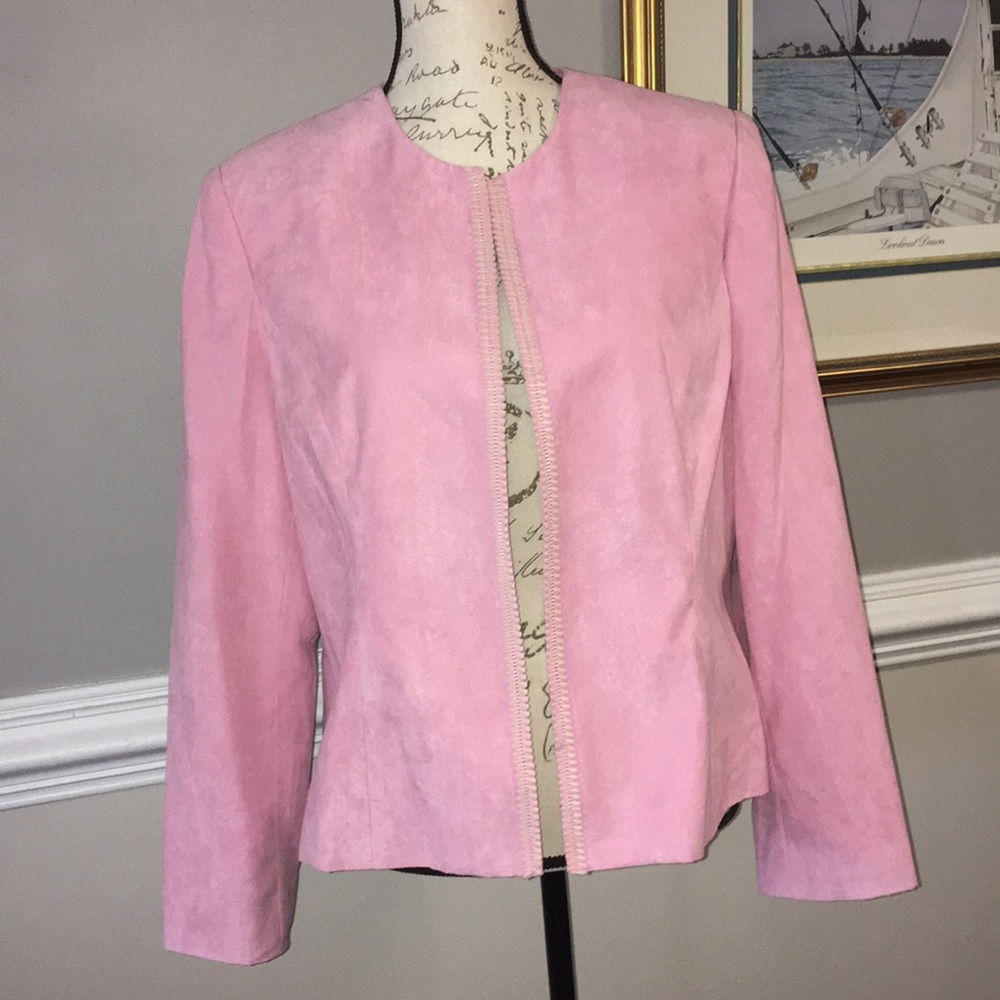 Gorgeous Dress Barn Pink Jacket - elegant trim XL